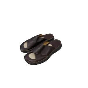 Born MARCO Dark Brown Criss Cross Sandal's Leather Men's Size 9